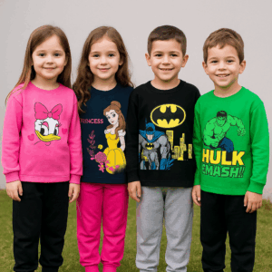 Kit 12 Conjunto de moletom Personagens 1 ao 10