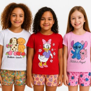 kit com 12 conjuntos pijama bobbie e companhia menina