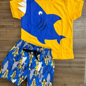 kit com 12 conjuntos menino verão estampa interativa