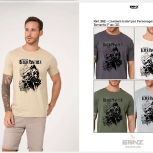 Kit 12 Camisetas Masculina Estampada  REF. 287