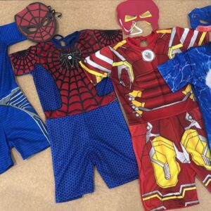 Kit 12 fantasia super herois com mascara