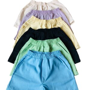 Kit 12 Short Linho Feminino Básico P ao G