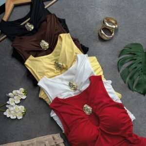 Kit 12 Blusa Fivela Flor